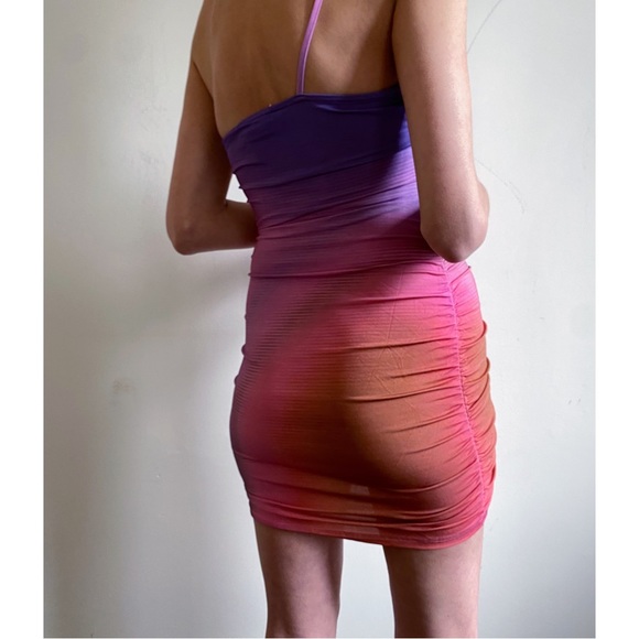 NWT PALOMA WOOL Valie Gradient Print Ruched Minidress - Picture 8 of 9